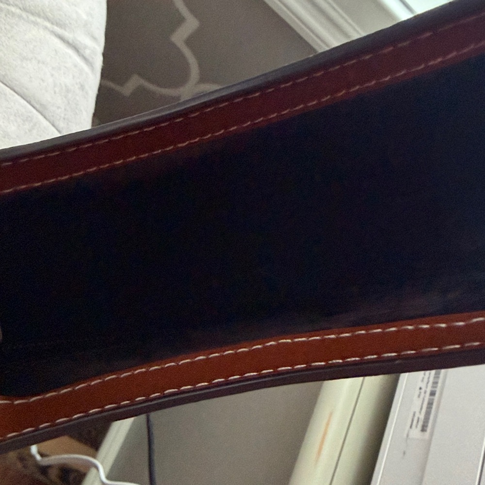 STAUD MOON SHOULDER BAG IN COGNAC LEATHER - Picture 6 of 9